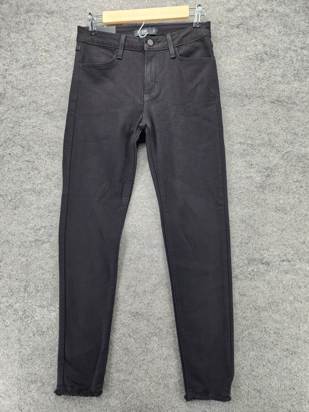 Just Black Jeans Womens 27 Skinny Black Denim USA Mid Rise